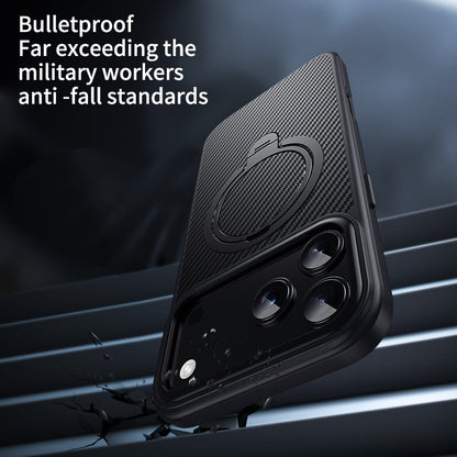 ⚡ Carbon Fiber Magnetic 360° Stand Phone Case