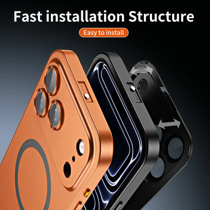 Magnetic Aluminum Metal Frame Protective Case For iPhone