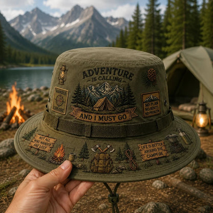 Last Day Promo: 49% OFF🌲 Adventure Is Calling Boonie Hat: Outdoor Hiking & Camping Sun Hat! 🏕️