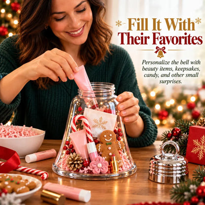 🔔Fill-Your-Own Christmas Bell Gift Box -- Clear DIY Surprise Container for Small Gifts & Stocking Stuffers