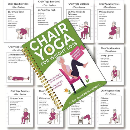 🔥Chair Yoga for Seniors: 40+ Simple Light-Resistance Exercises for Strength, Mobility, Balance & Weight Loss