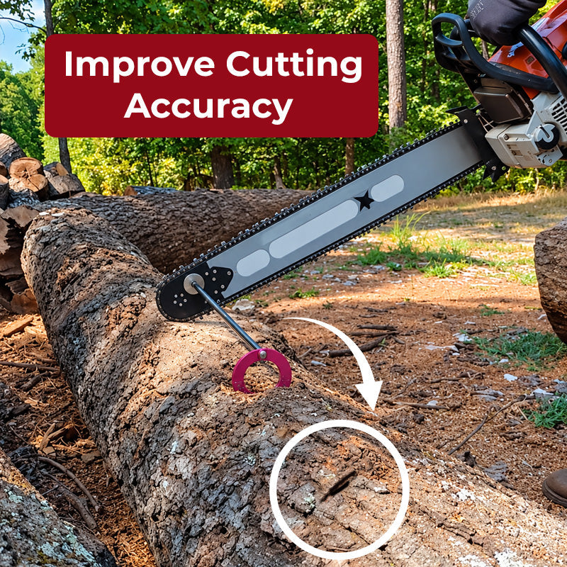 🔧📏 Adjustable Firewood Marking Tool — Magnetic Chainsaw Guide for Consistent Log Lengths
