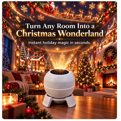 🎄✨ Christmas Projection Night Light — USB-Powered Holiday Scene for Walls & Ceiling