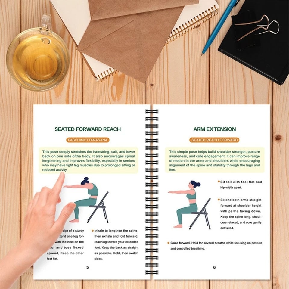 🔥Chair Yoga for Seniors: 40+ Simple Light-Resistance Exercises for Strength, Mobility, Balance & Weight Loss