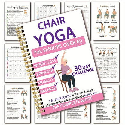 🔥Chair Yoga for Seniors: 40+ Simple Light-Resistance Exercises for Strength, Mobility, Balance & Weight Loss