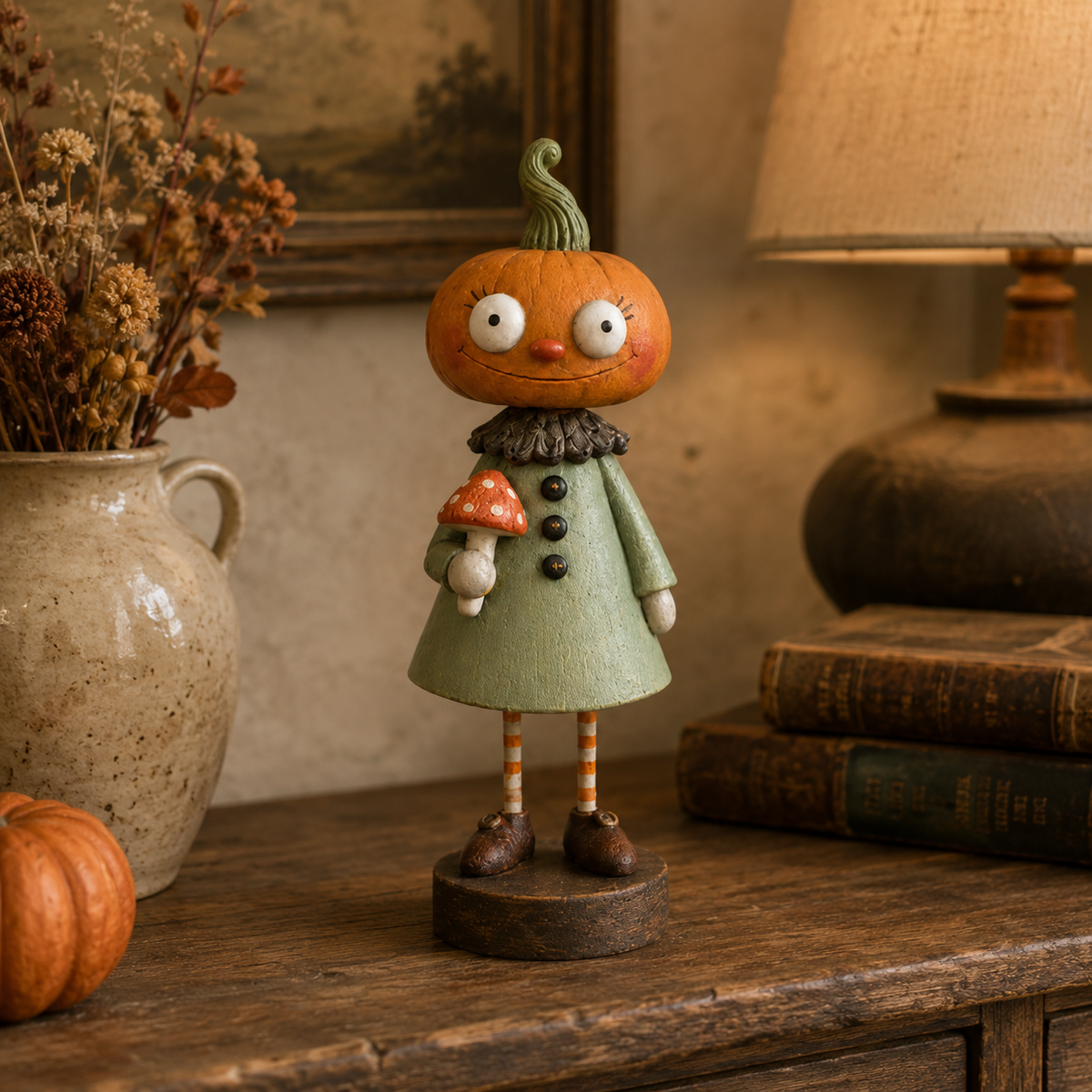 🎃🍂 Primitive Pumpkin Friends Collection — Vintage Halloween Figurines