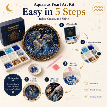 ♈✨Personalized 12 Zodiac Pearl Art Kit – Relax & Create! 🌌