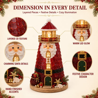🎄 DIY Lighted Christmas Sea Glass Lighthouse Kit: Glowing Holiday Craft! ✨