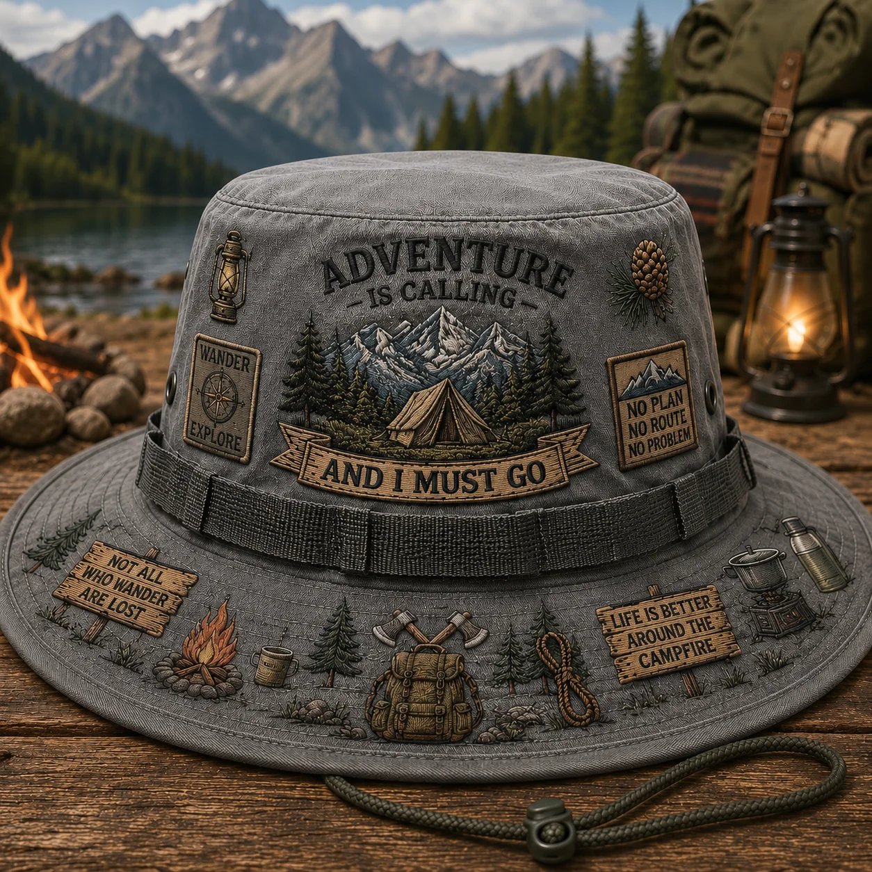 Last Day Promo: 49% OFF🌲 Adventure Is Calling Boonie Hat: Outdoor Hiking & Camping Sun Hat! 🏕️