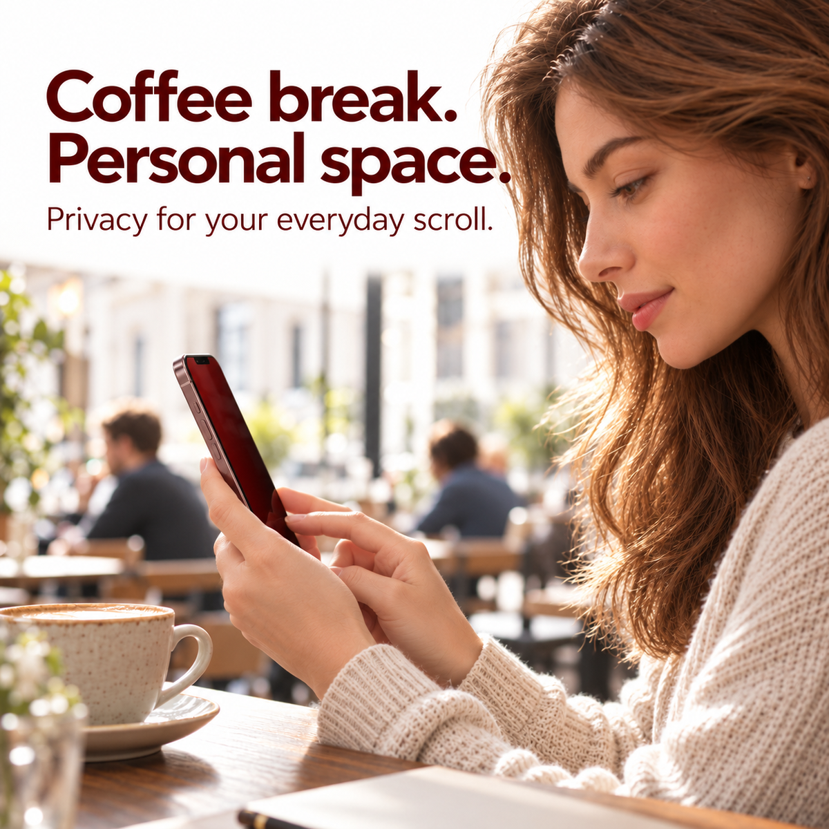 📱Privacy Screen Protector — Easy Install Tray, Less Dust, Clear Front View