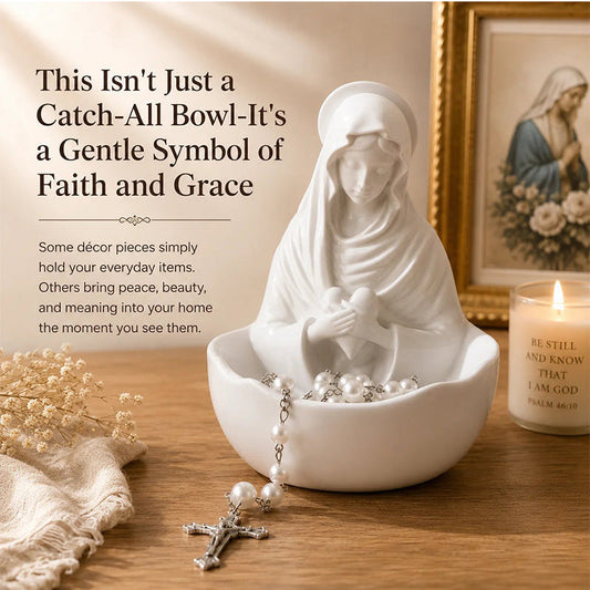 ✨🏛 High-quality resin desk jewelry tray: an elegant white storage bowl for your vanity! ✨🧕
