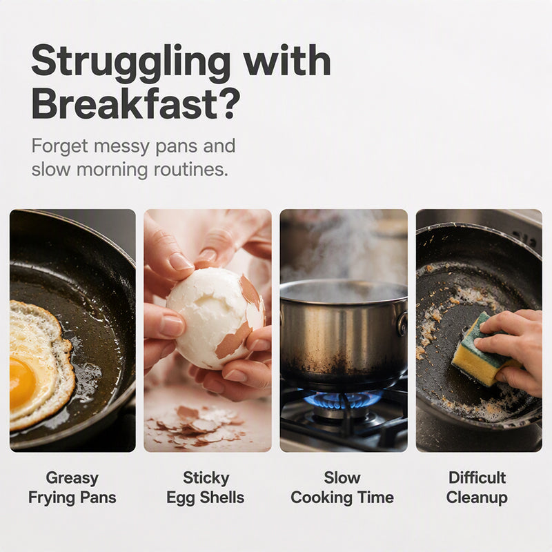 🍳 Microwave Dual Egg Poacher Steamer: Quick & Healthy Breakfast Maker! ⚡